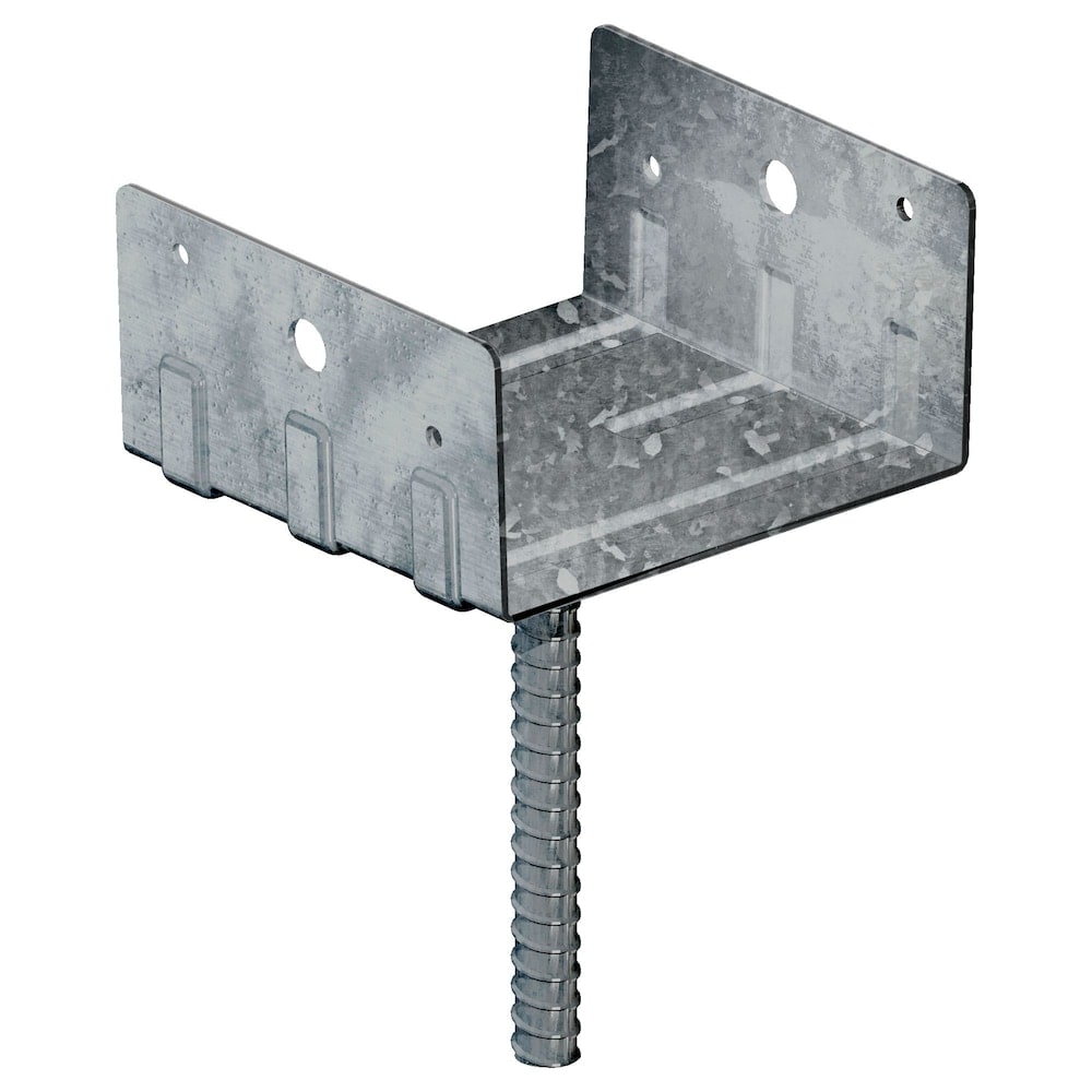 6-inch x 6-inch Heavy-Gauge Galvanized Steel Post Holder