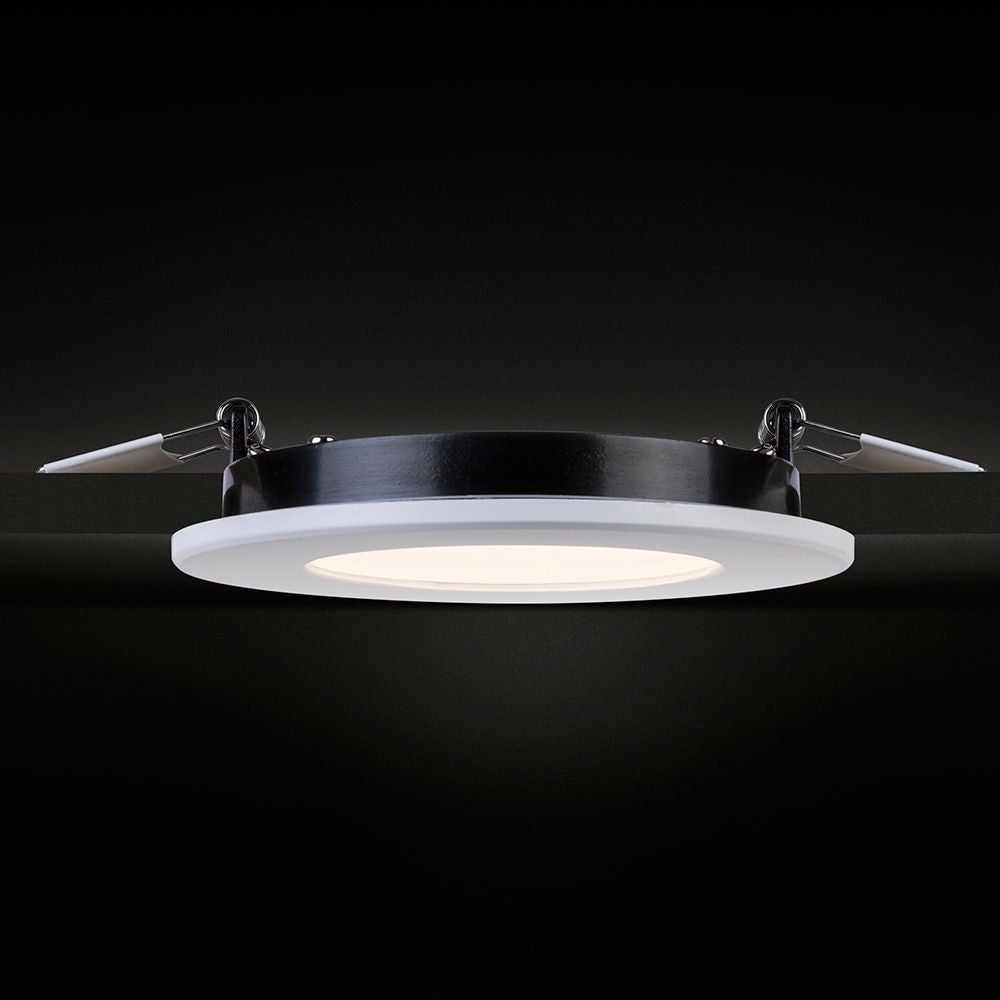 LUMINAIRE ENCASTRÉ MINCE À GARNITURE BLANCHE INTÉGRÉE À LED BLANC RÉGLABLE DE 4 POUCES Connecté par WiZ SMART WI-FI RGB +