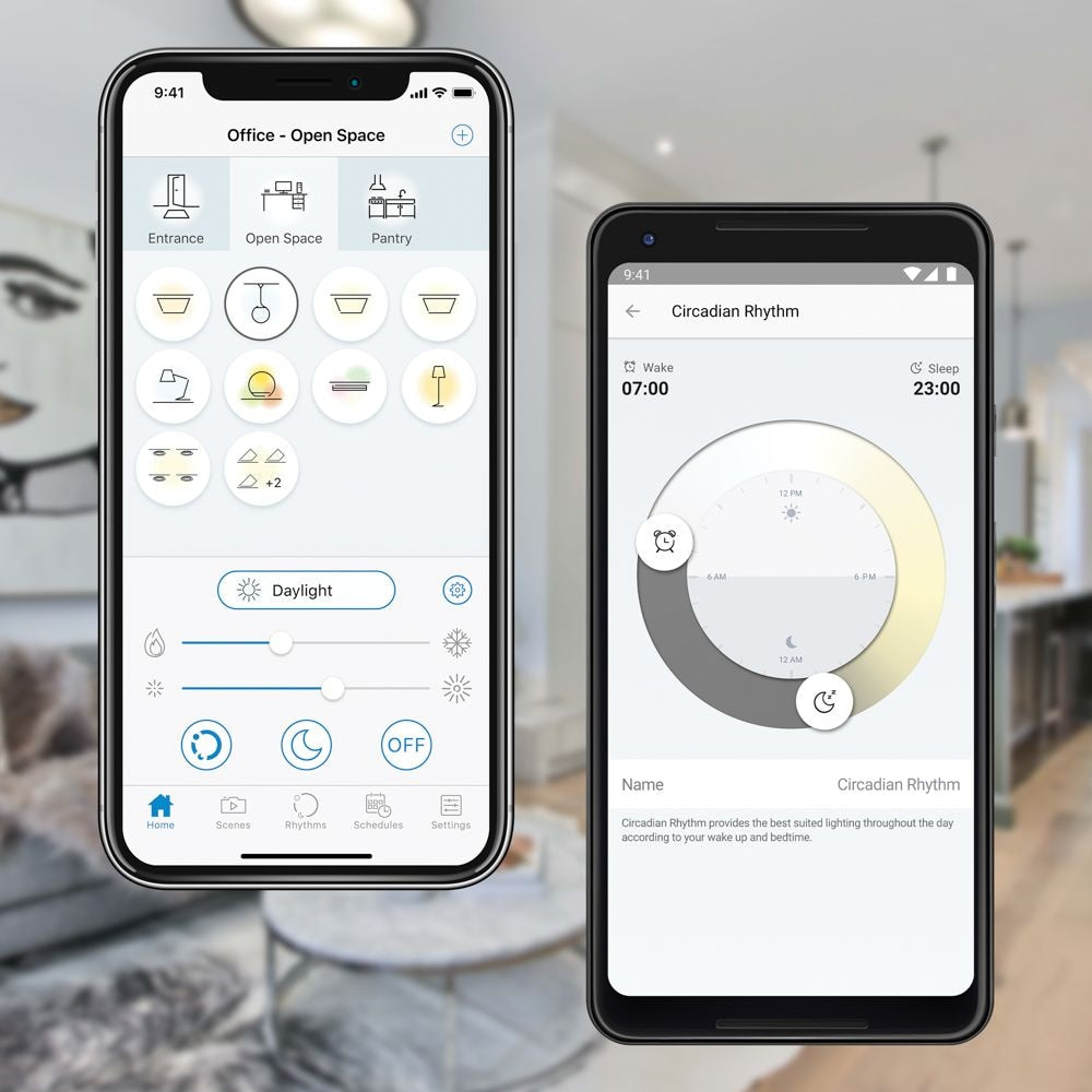 LUMINAIRE ENCASTRÉ MINCE À GARNITURE BLANCHE INTÉGRÉE À LED BLANC RÉGLABLE DE 4 POUCES Connecté par WiZ SMART WI-FI RGB +