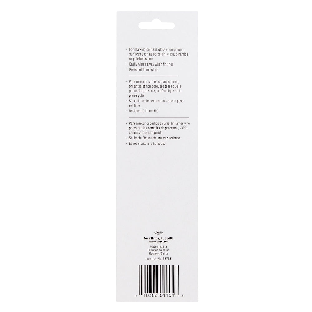 Mechanical China Markers with Retractable Tip for Porcelain and Ceramic Tiles, Red/Black (2-Pack)