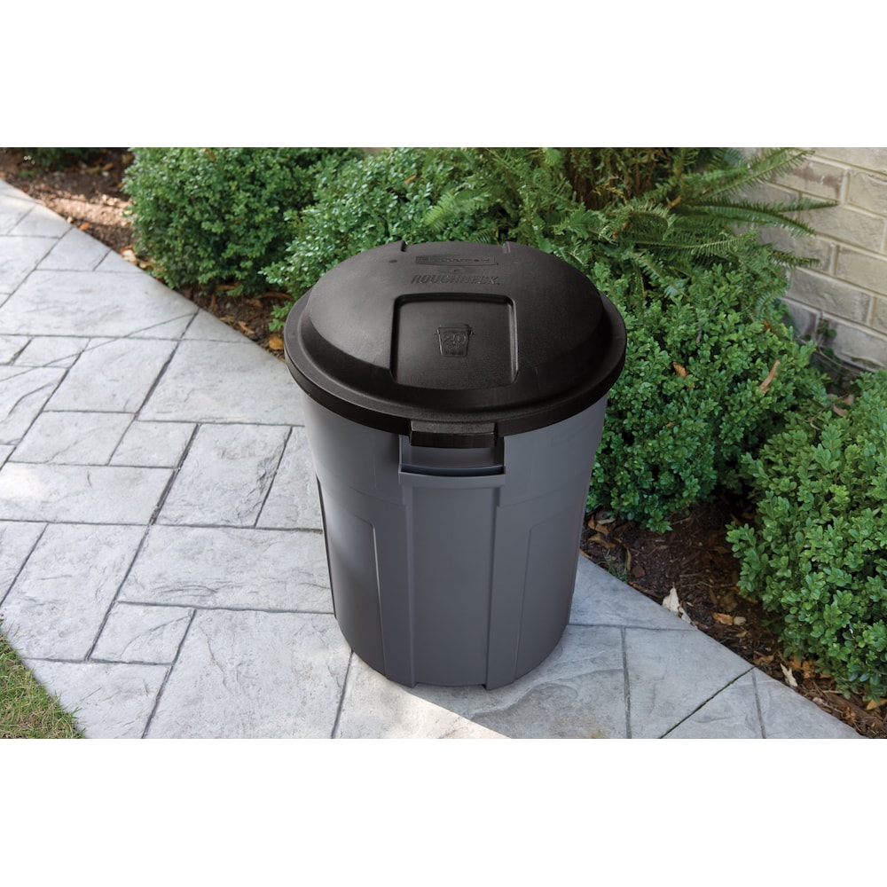 Roughneck 75.5 L (20 Gallon) Animal Resistant Outdoor Trash/Garbage Can/Bin