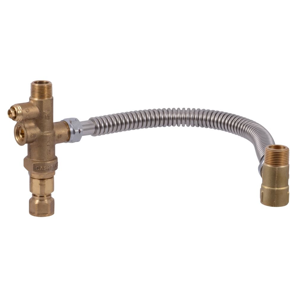 3/4 inch Tank Booster PRO Thermostatic Mixing Valve with Corrugated Hose