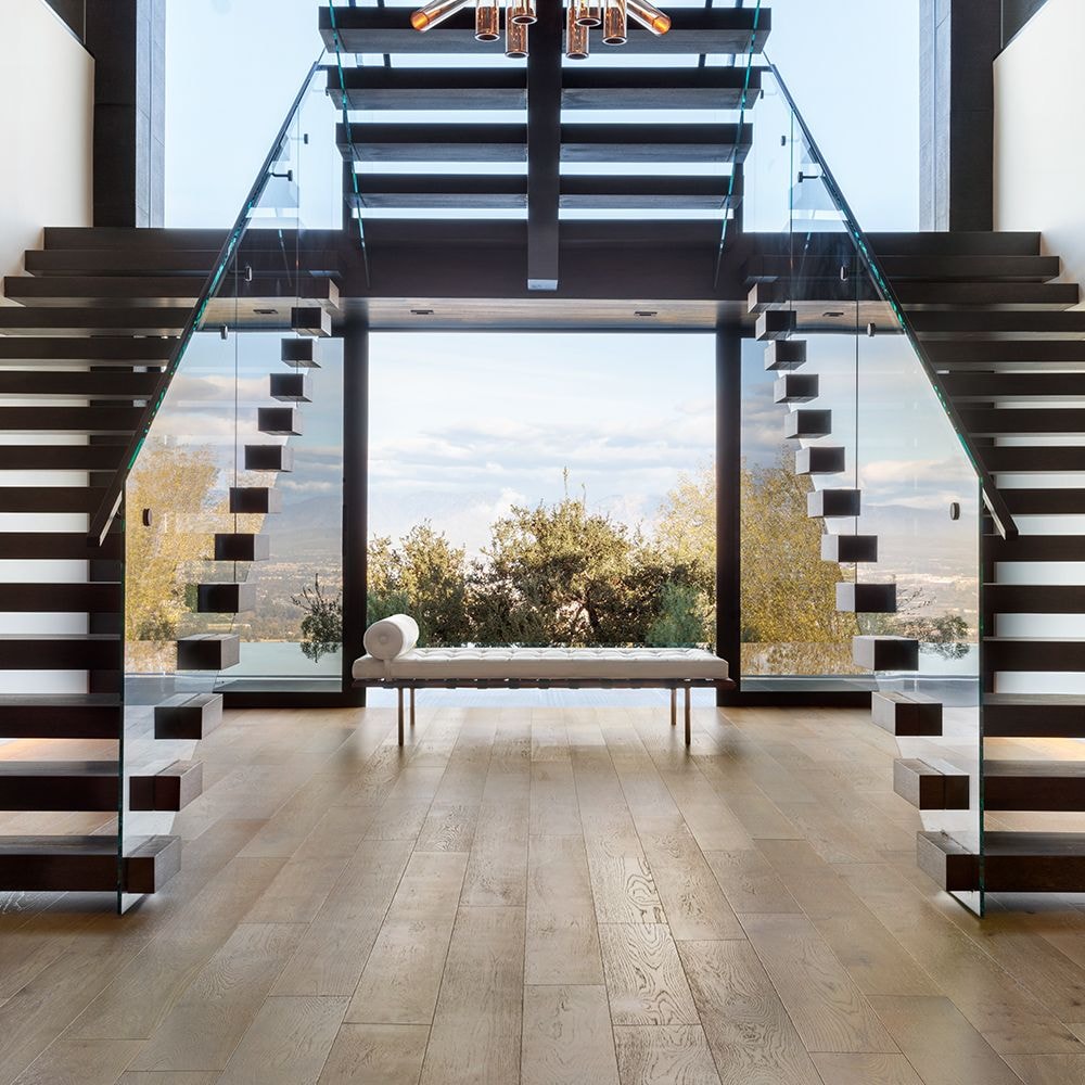 Sample -French Oak Sunset Cliffs Engineered Click Lock Hardwood Flooring, 6.5 inch x 7 inch