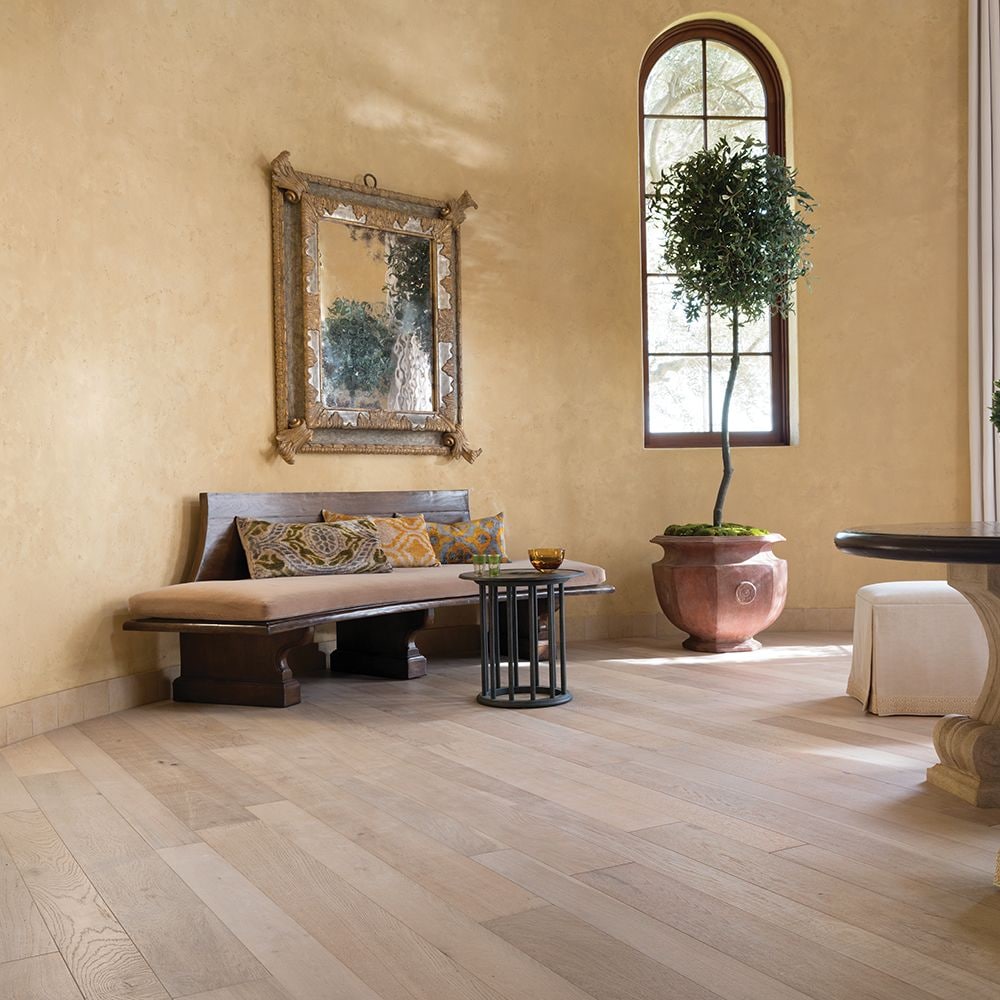 Sample -French Oak Santa Monica Engineered Click Lock Hardwood Flooring, 6 inch x 7 inch