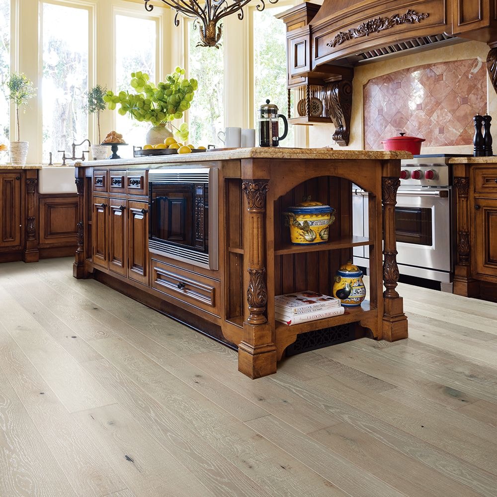 Sample -French Oak Seacliff Engineered Click Lock Hardwood Flooring, 6 inch x 7 inch