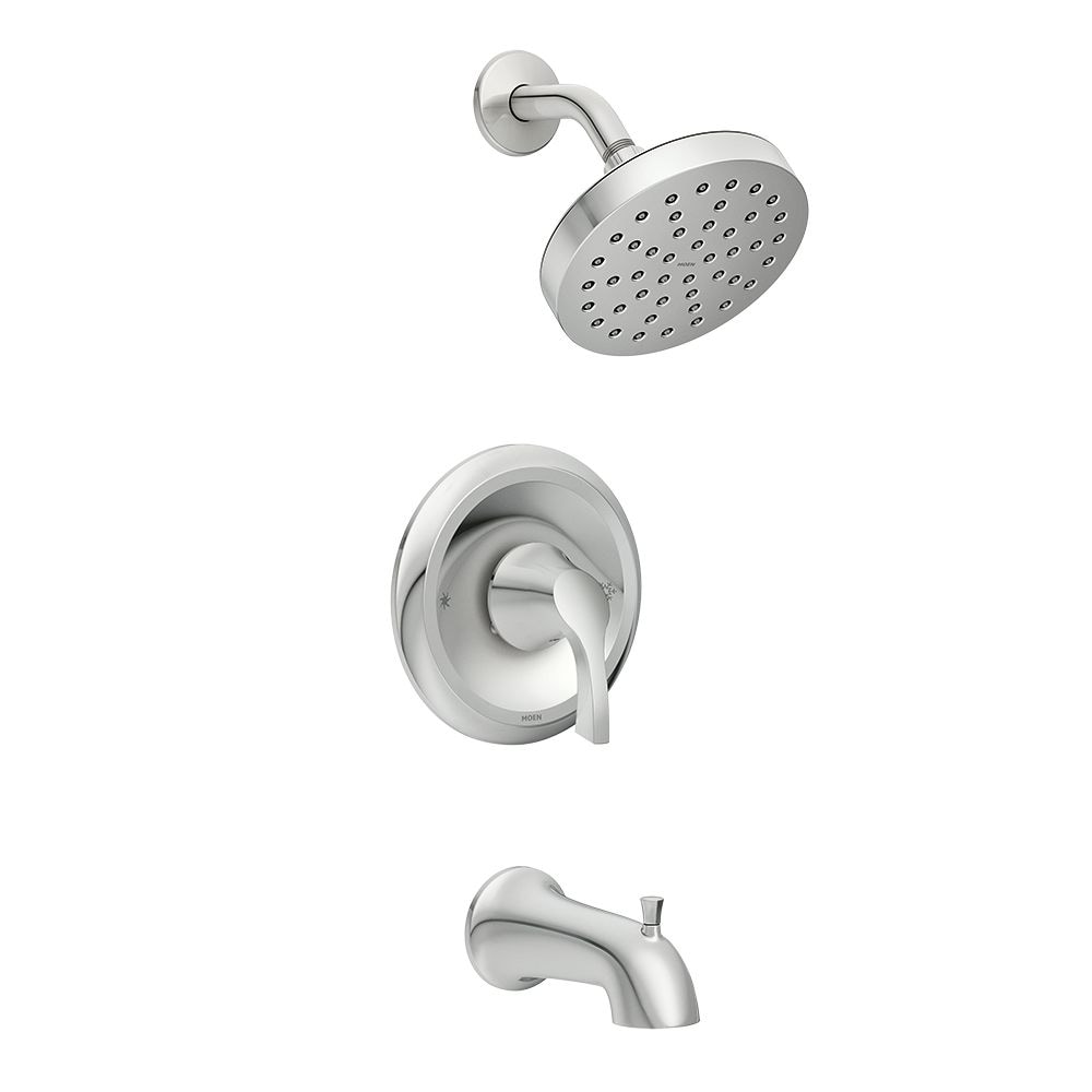 Robinet de baignoire-douche à poignée unique Korek en chrome