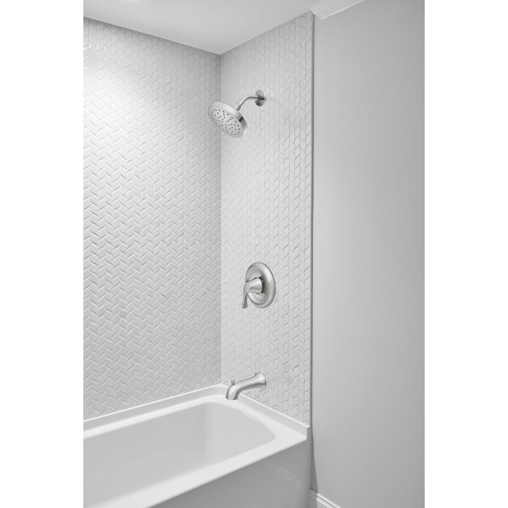 Robinet de baignoire-douche à poignée unique Korek en chrome