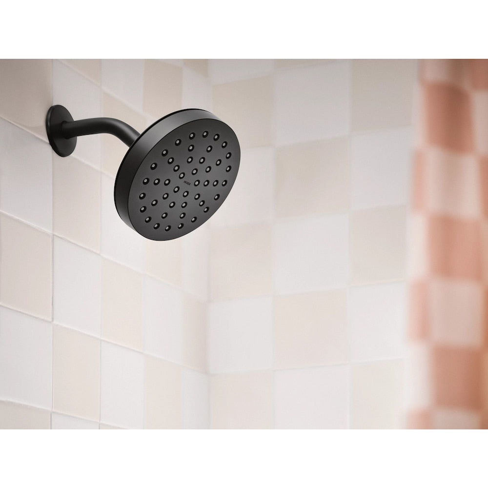 Robinet de baignoire-douche à poignée unique Korek en noir mat