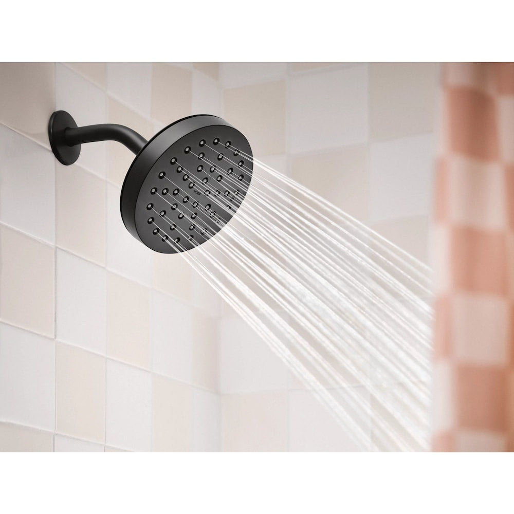 Robinet de baignoire-douche à poignée unique Korek en noir mat