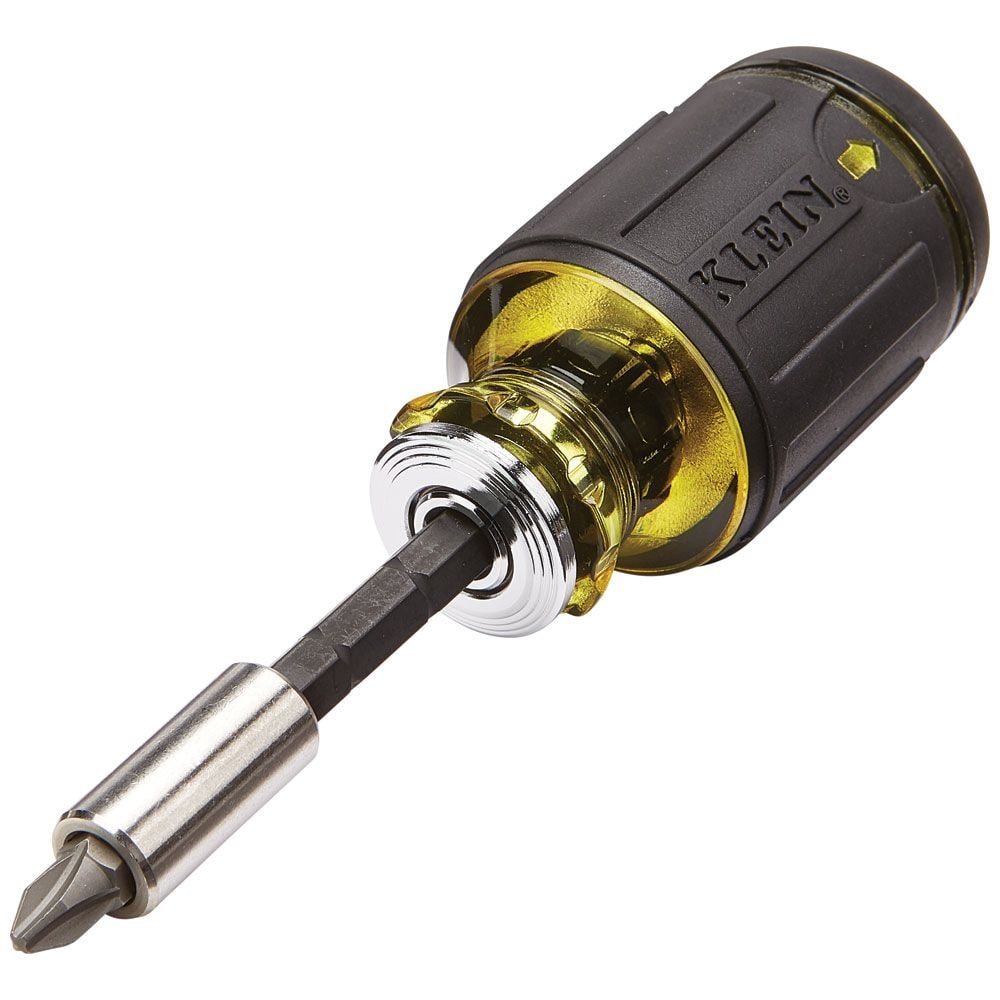 8-in-1 Multi-Bit Adjustable Length Stubby Screwdriver