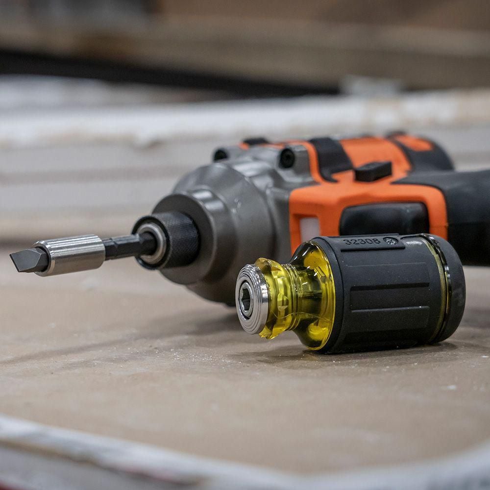 8-in-1 Multi-Bit Adjustable Length Stubby Screwdriver