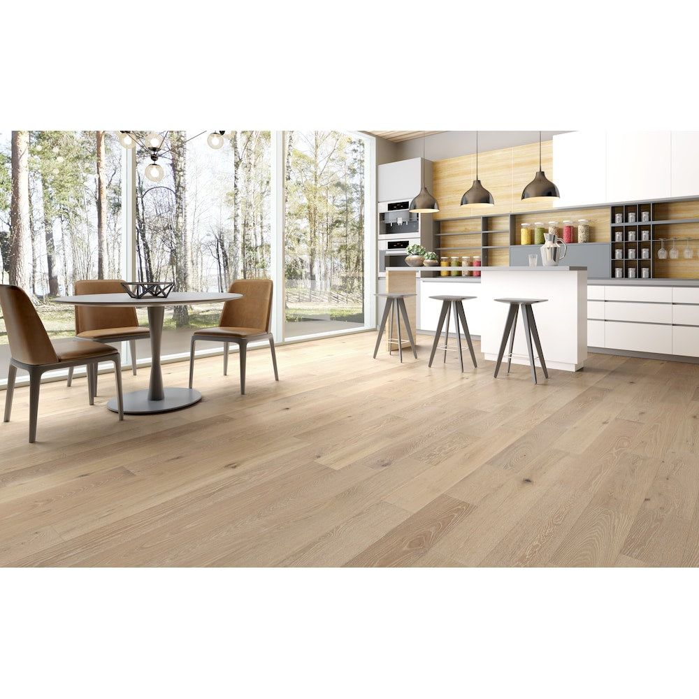 McCall Oak Random L x 6.5 in. W x 7mm Beige Interlocking Engineered Waterproof Hardwood Flooring (21.80 sq.ft./case)