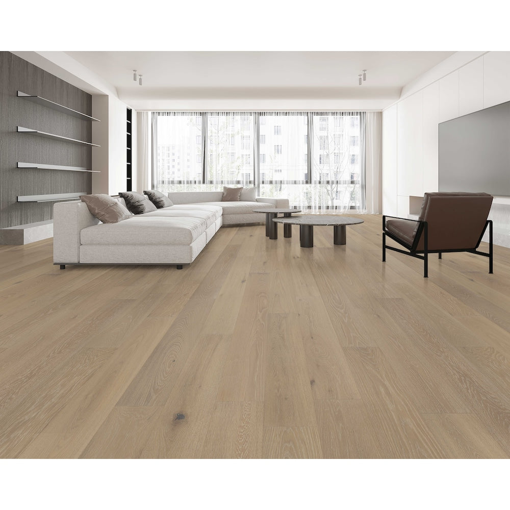 McCall Oak Random L x 6.5 in. W x 7mm Beige Interlocking Engineered Waterproof Hardwood Flooring (21.80 sq.ft./case)