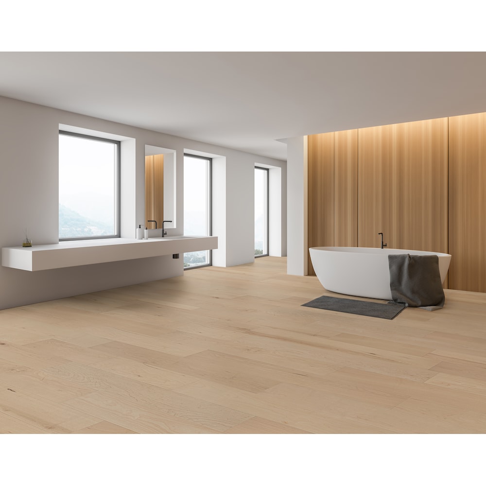Meridian Maple Random L x 6.5 in. W x 7mm Brown Interlocking Engineered Waterproof Hardwood Flooring (21.80 sq.ft./case)