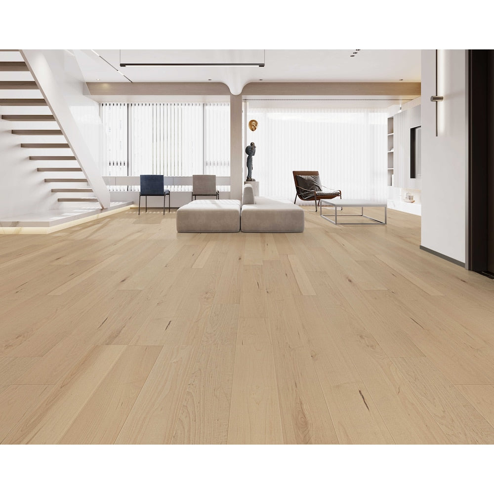 Meridian Maple Random L x 6.5 in. W x 7mm Brown Interlocking Engineered Waterproof Hardwood Flooring (21.80 sq.ft./case)