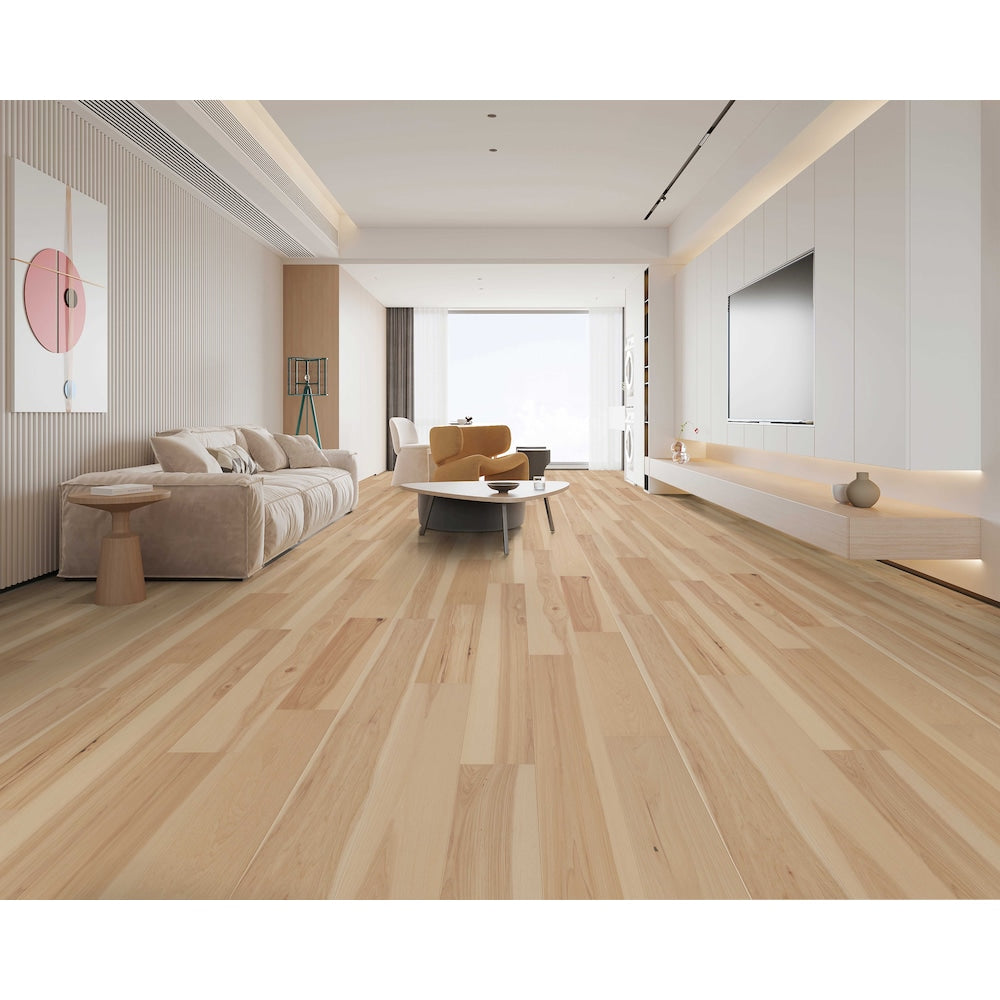 Grand Falls Hickory Random L x 6.5 in. W x 7mm Beige Interlocking Engineered Waterproof Hardwood Flooring (21.80 sq.ft./case)