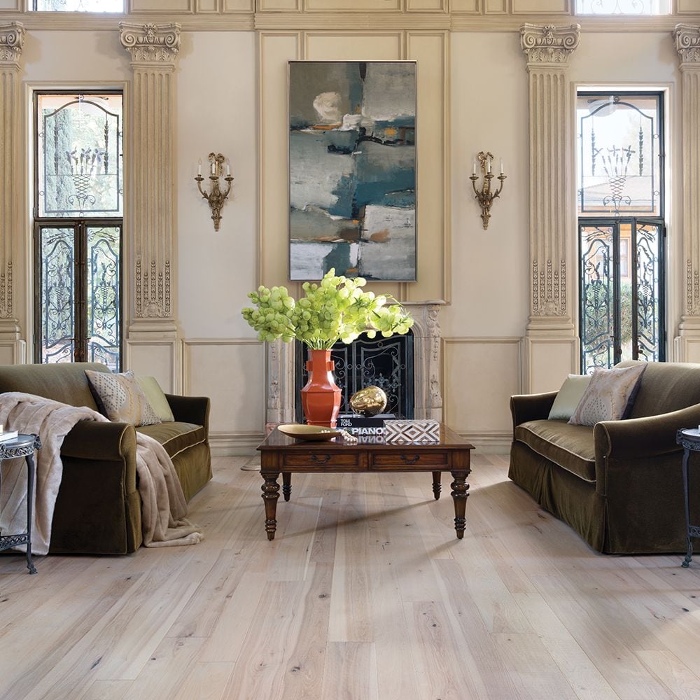 Sample -Hickory Crescent Engineered Click Lock Hardwood Flooring, 6 inch x 7 inch