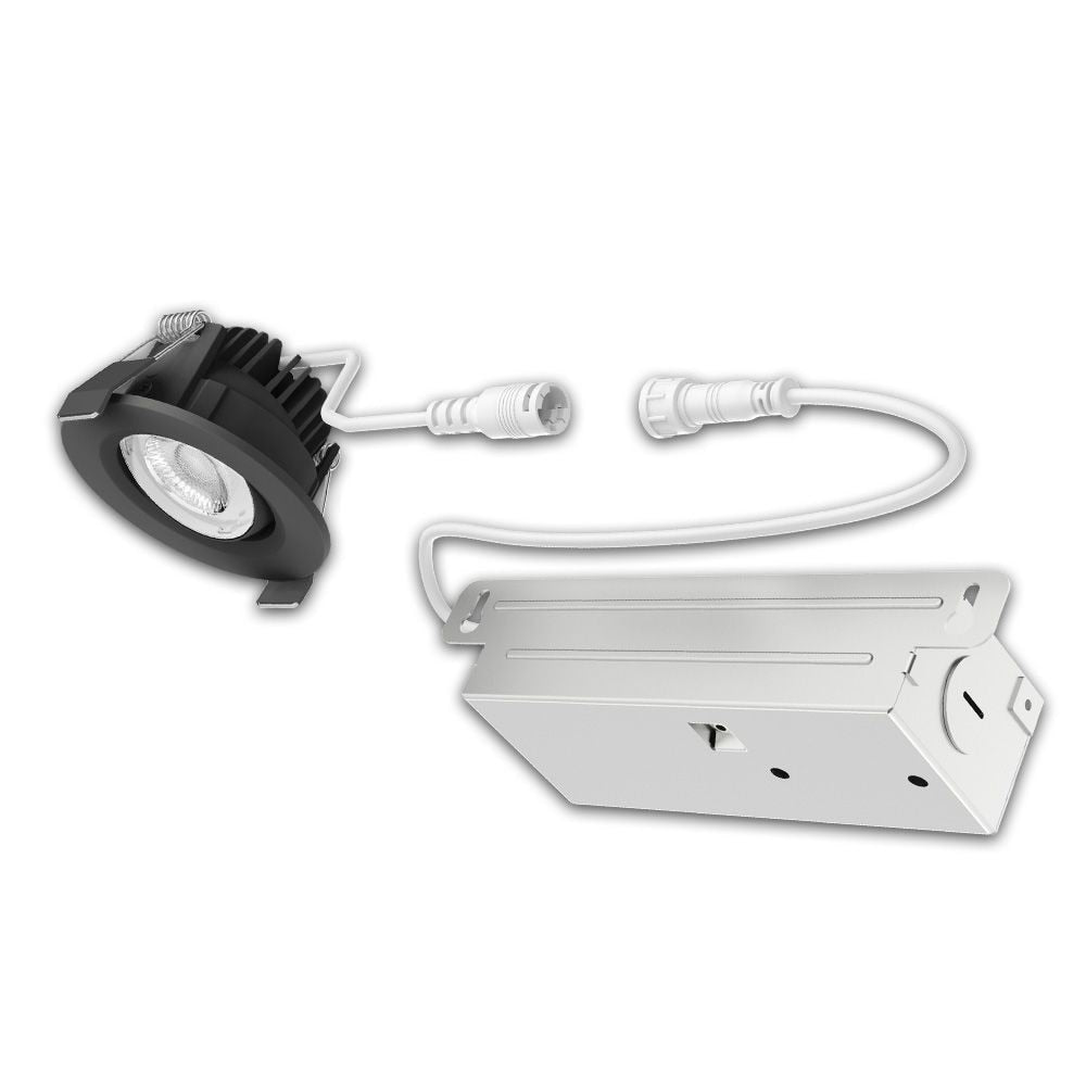 2inch 60W Equiv. Black Integrated LED Gimbal Color Changing Round recessed downlight kit 1-Pack