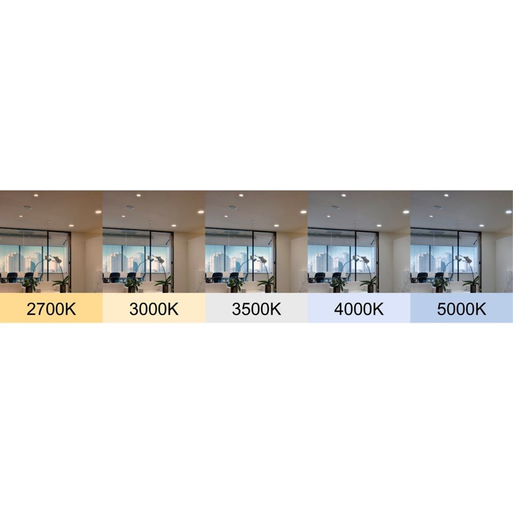Kit de spot encastré carré à LED intégré de 2 pouces, 60 W équivalent, blanc, changement de couleur, 1 paquet