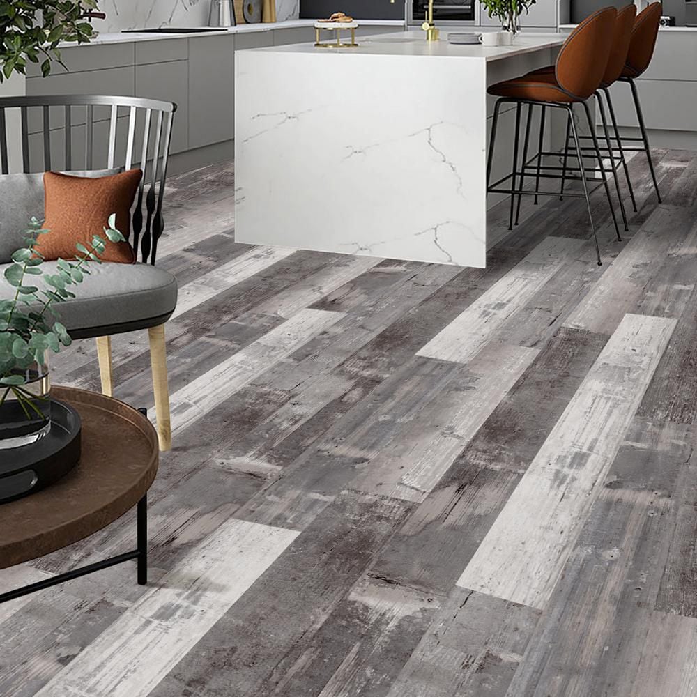 COLORS Floor and Wall Mambo Aged 6-inch x 36-inch Painted Style Luxury Vinyl Plank (30 sq.ft. / Case)