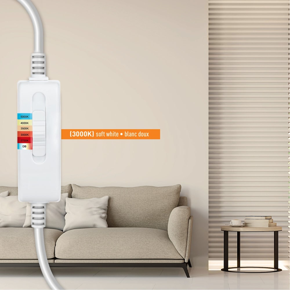 Kit d'éclairage encastré à DEL intégré DuoBright Slim True Baffle de 4 pouces avec température de couleur sélectionnable