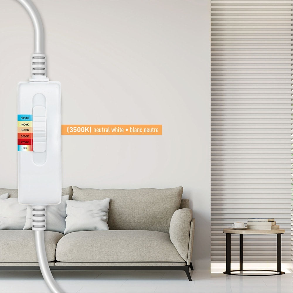 Kit d'éclairage encastré à DEL intégré DuoBright Slim True Baffle de 4 pouces avec température de couleur sélectionnable