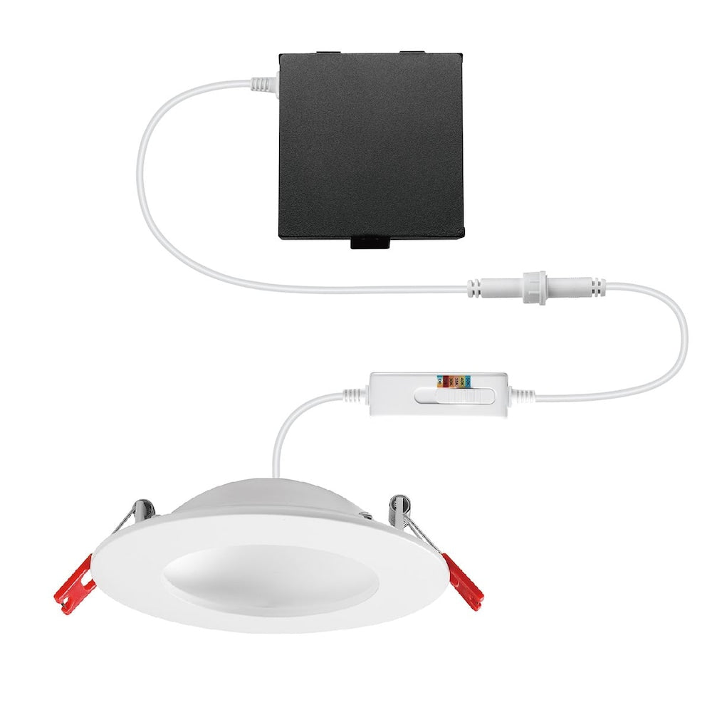 4 inch Slim Cove Selectable Colour Temperature DuoBright Integrated LED Recessed Lighting Kit