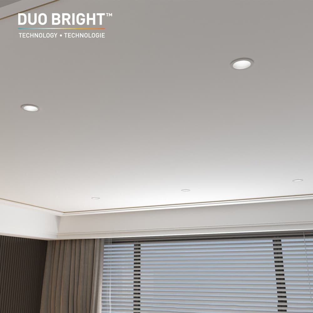 4 inch Slim Cove Selectable Colour Temperature DuoBright Integrated LED Recessed Lighting Kit