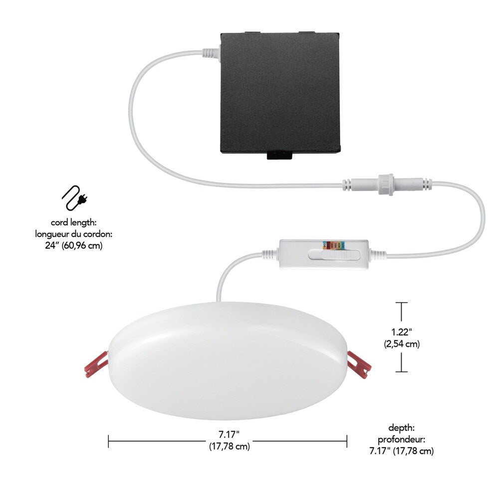 6 inch Ultraslim Frameless Selectable Colour Temperature DuoBright Integrated LED Recessed Lighting