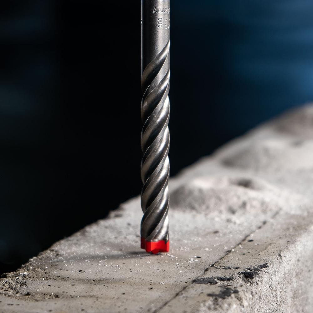 Rebar Demon 7/8 in. x 8 in. x 10 in. SDS-Plus 4-Cutter Full Carbide Head Hammer Drill Bit for Concrete/Rebar Drilling