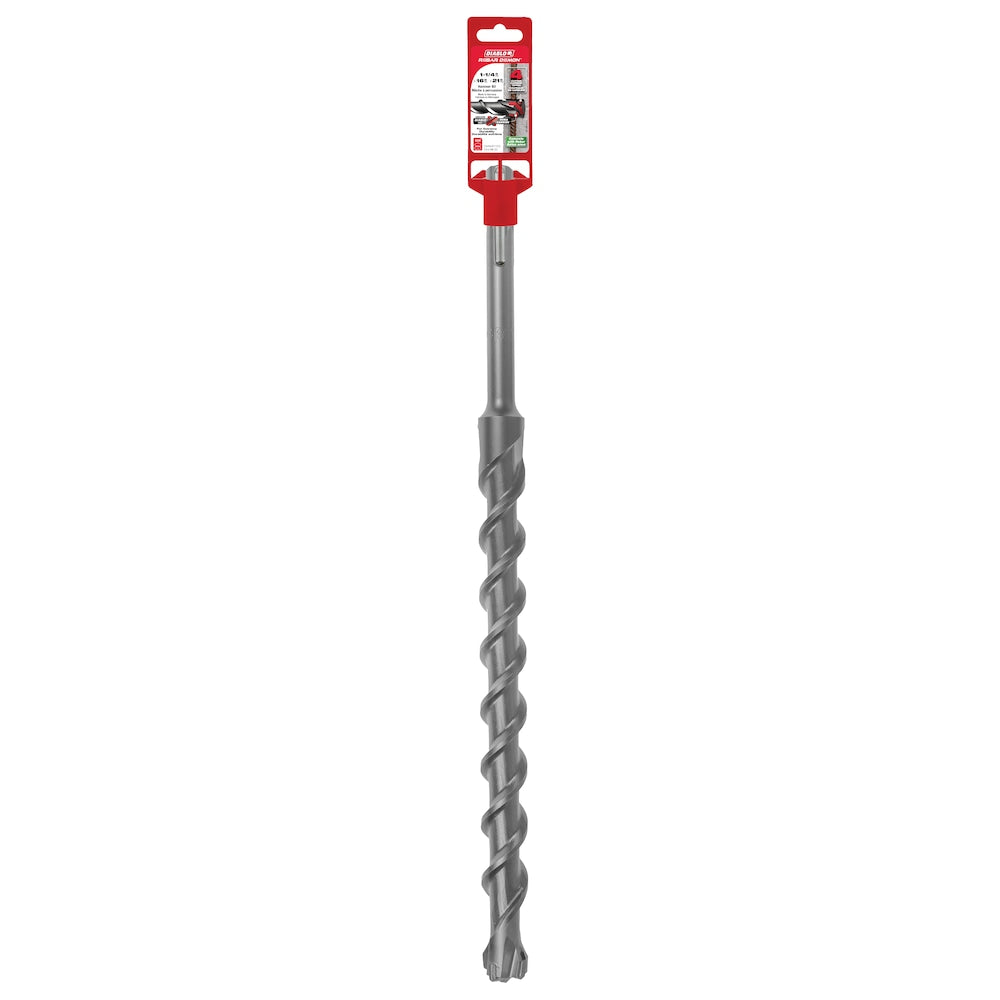 Foret à percussion à pointe en carbure SDS-Max 4-Cutter Rebar Demon 1 1/4 po x 16 po x 21 po pour le perçage du béton et des barres d'armature