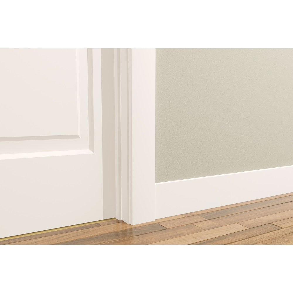 1/2-inch x 4 1/2-inch x 96-inch Primed MDF Modern Baseboard (4-Pack)