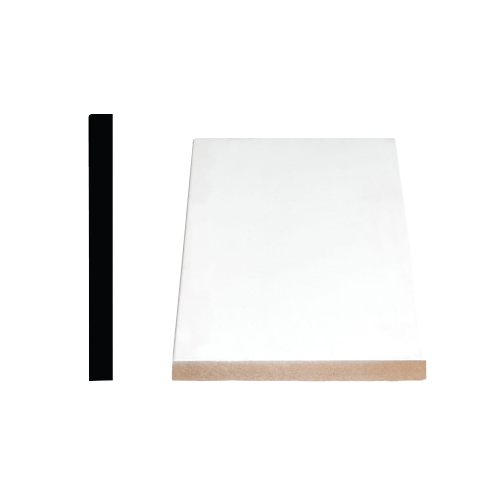 1/2-inch x 4 1/2-inch x 96-inch Primed MDF Modern Baseboard (4-Pack)