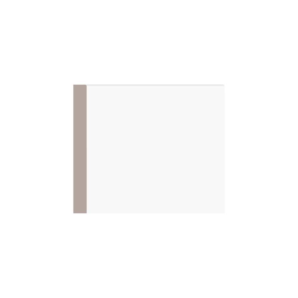1/2-inch x 4 1/2-inch x 96-inch Primed MDF Modern Baseboard (4-Pack)