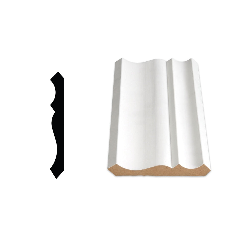 5/8-inch x 4 1/4-inch x 96-inch Primed MDF Crown Mould (8-pack)