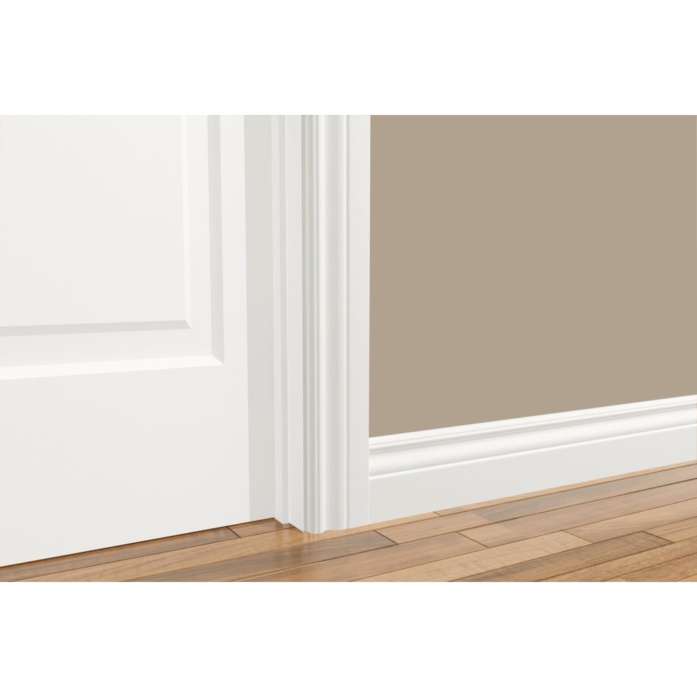 11/16-inch x 4 3/4-inch x 96-inch Primed MDF Colonial Baseboard (4-pack)