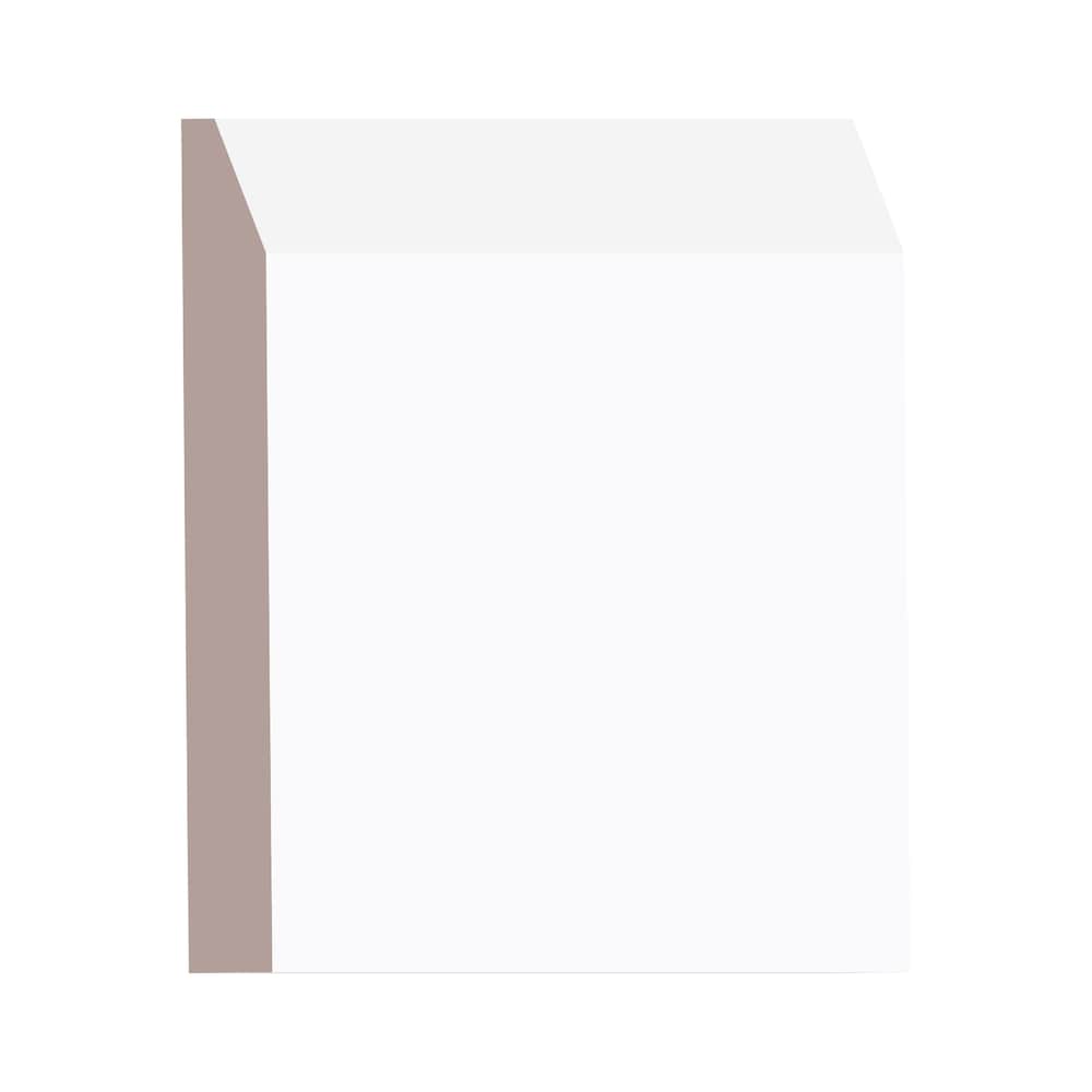 1/2-inch x 4 3/4-inch x 96-inch Primed MDF Modern  Baseboard (4-Pack)