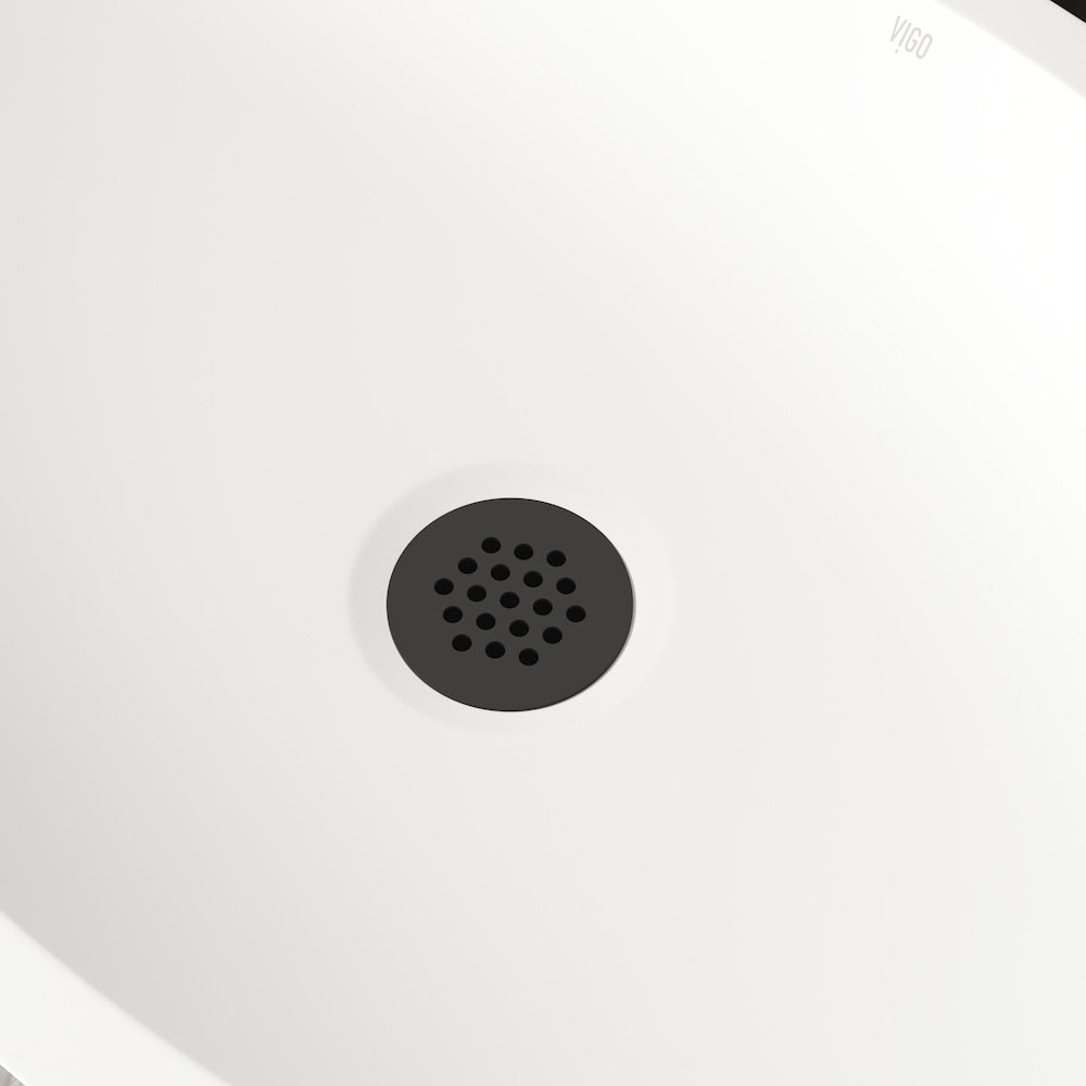 Vessel Bathroom Sink Drain in Matte Black