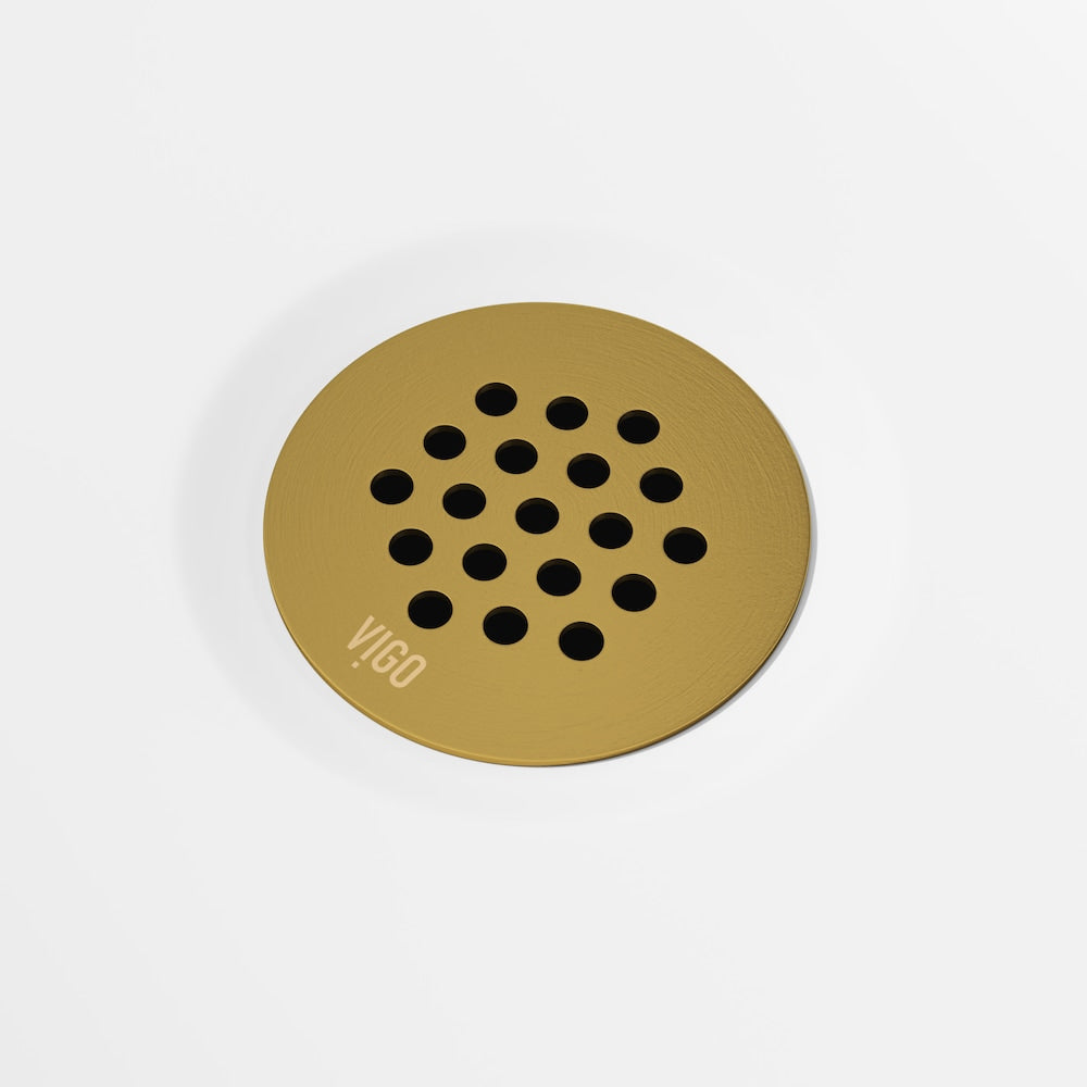 Drain de lavabo de salle de bain vasque en or brossé mat