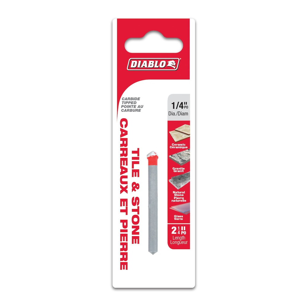 1/4-Inch Carbide Tipped Drill Bit for Tile/Stone Drilling