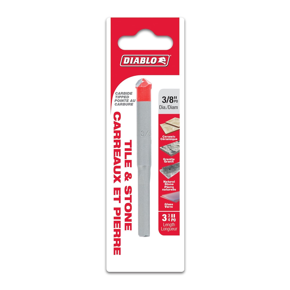 3/8-Inch Carbide Tipped Drill Bit for Tile/Stone Drilling