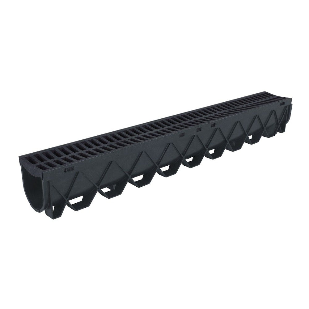 Série de drains à canaux profonds de 40 po avec grille noire