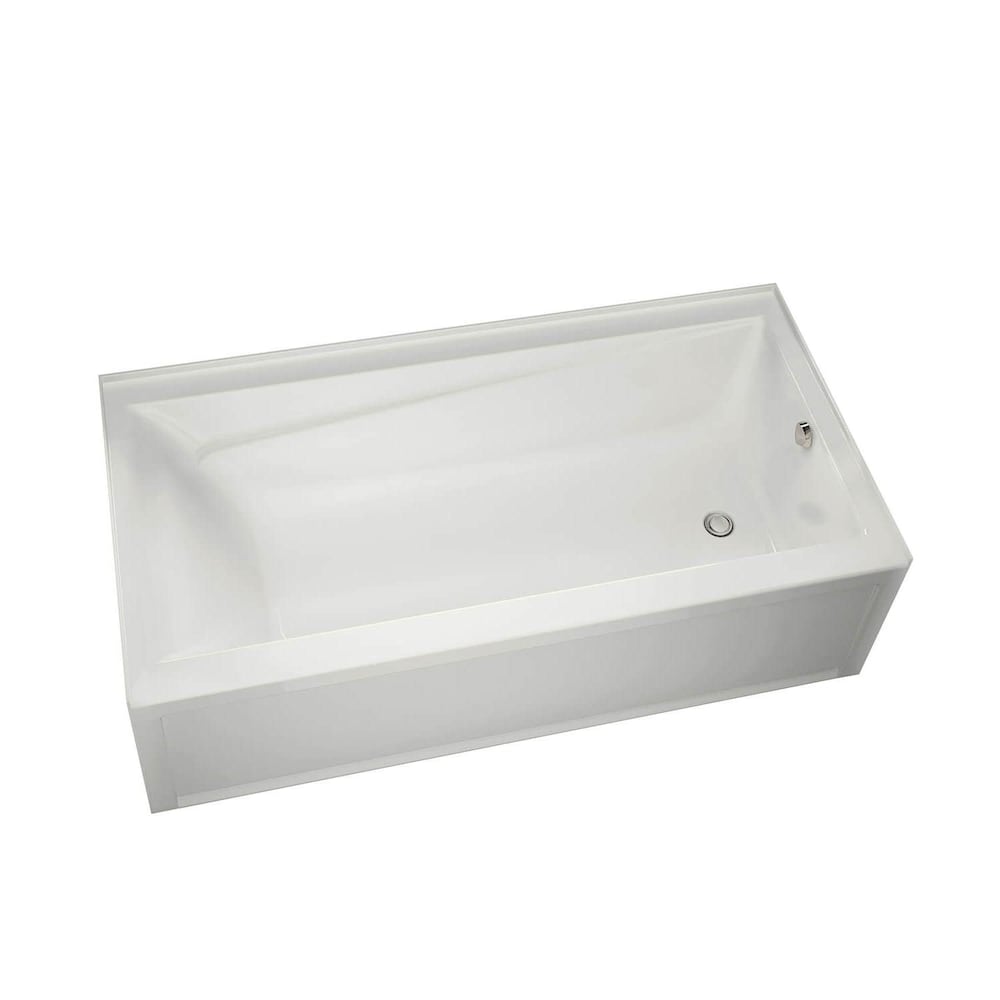 Utile 60 in. L x 30 in. W x 81 in. H Tub Shower Kit with Right Drain Acrylic Bathtub, Sliding Matte Black Door, 1 Glass Shelf & Metro Thunder Grey Glossy Finish Tub Surround/Wall