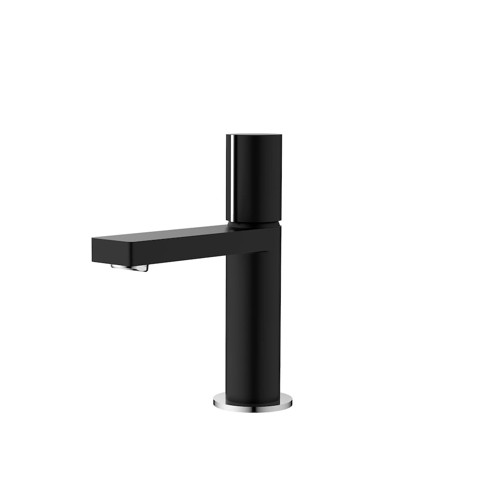 Single Handle Modern Bathroom Faucet Basin Sink Faucet in Matte Black Finish