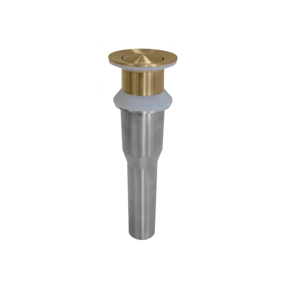 Brushed Gold Standard Pop-Up Vessel Sink Drain with Overflow