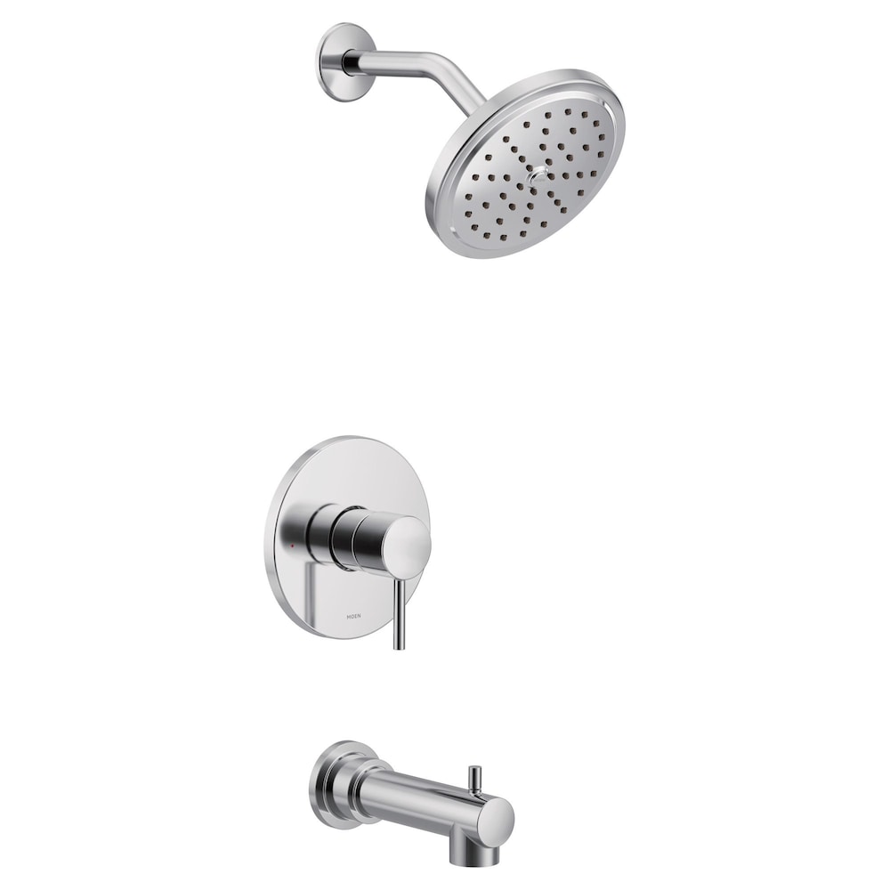 Align M-CORE 3-Series 1-Handle Bathtub Shower Faucet Trim with Rain Shower Head in Chrome (Valve Not Included)