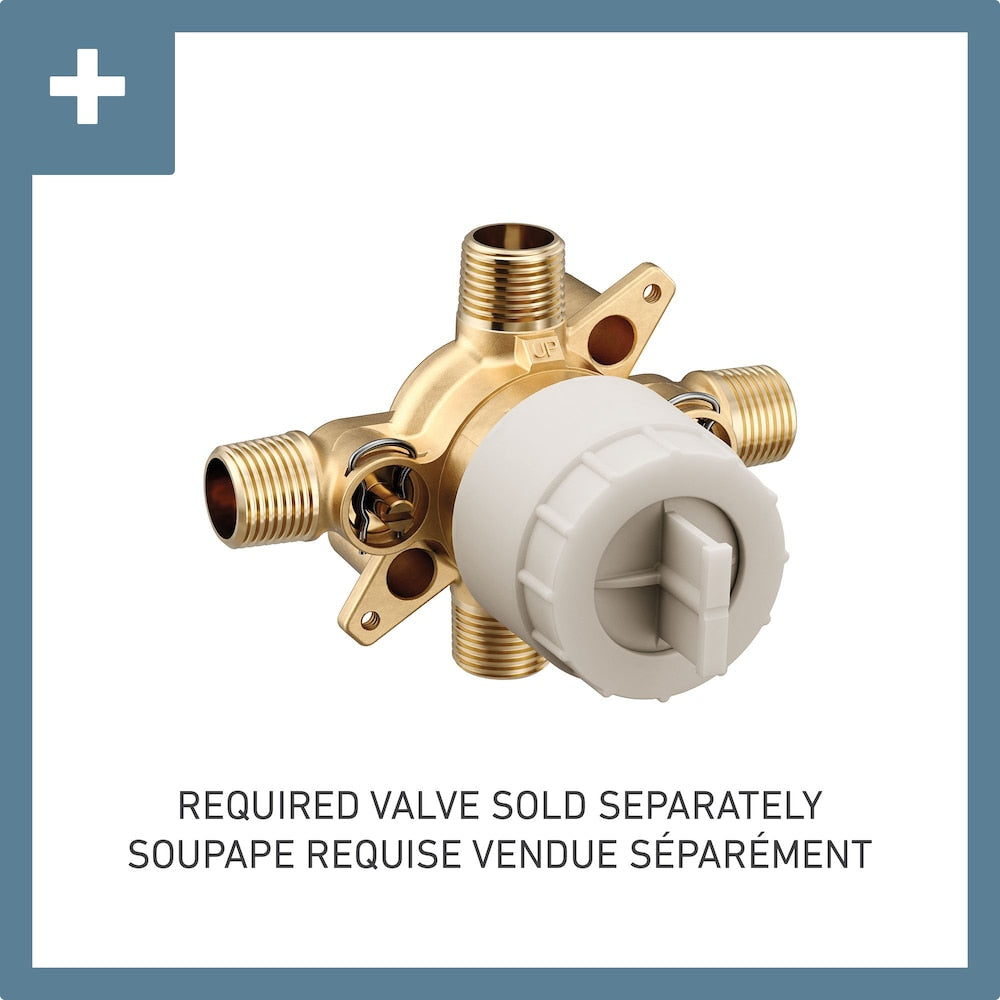 Align M-CORE 3-Series 1-Handle Eco-Performance Bathtub Shower Faucet Trim with Rain Shower Head in Brushed Gold (Valve Not Included)