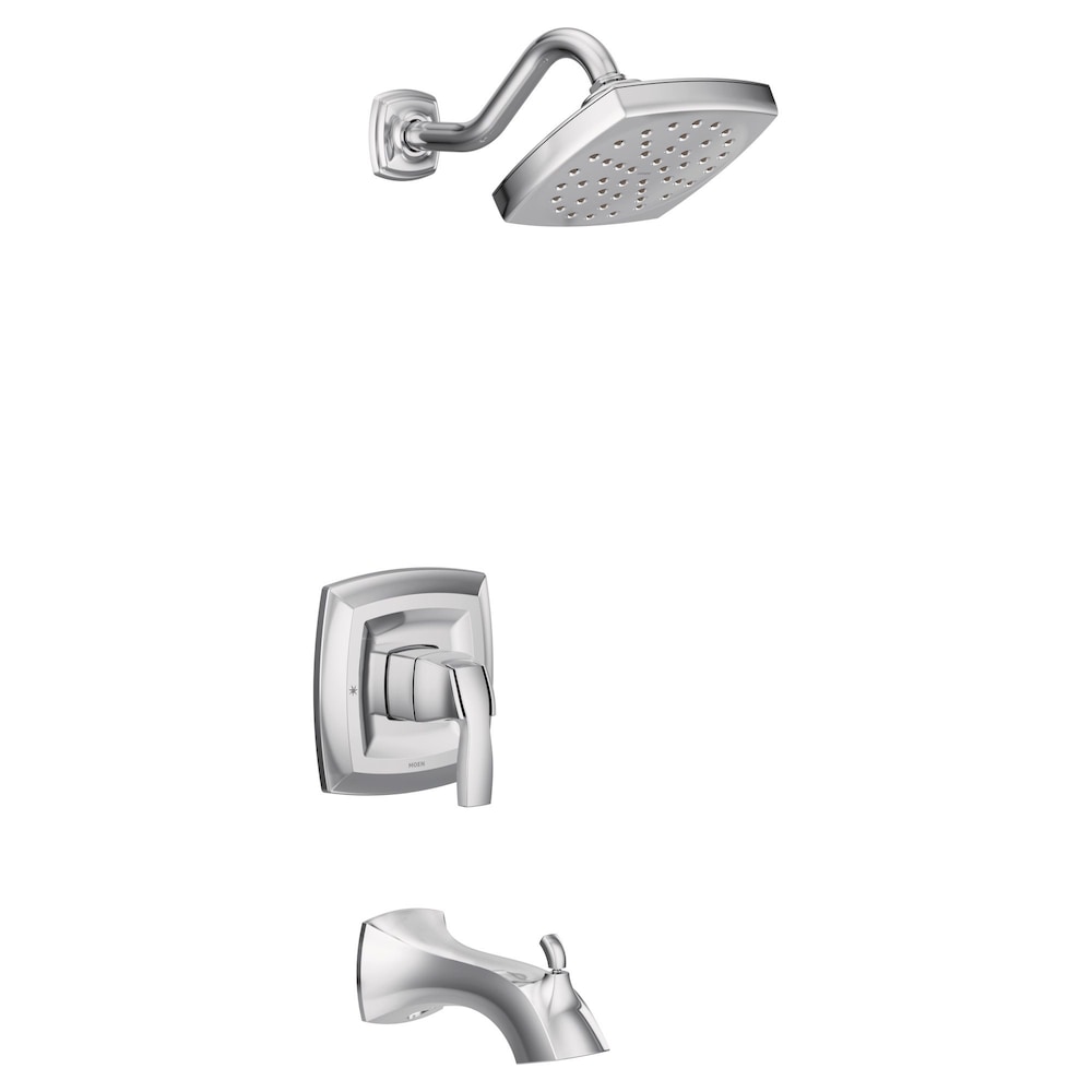 Voss M-CORE 3-Series 1-Handle Bathtub Shower Faucet Trim with Rain Shower Head in Chrome (Valve Not Included)