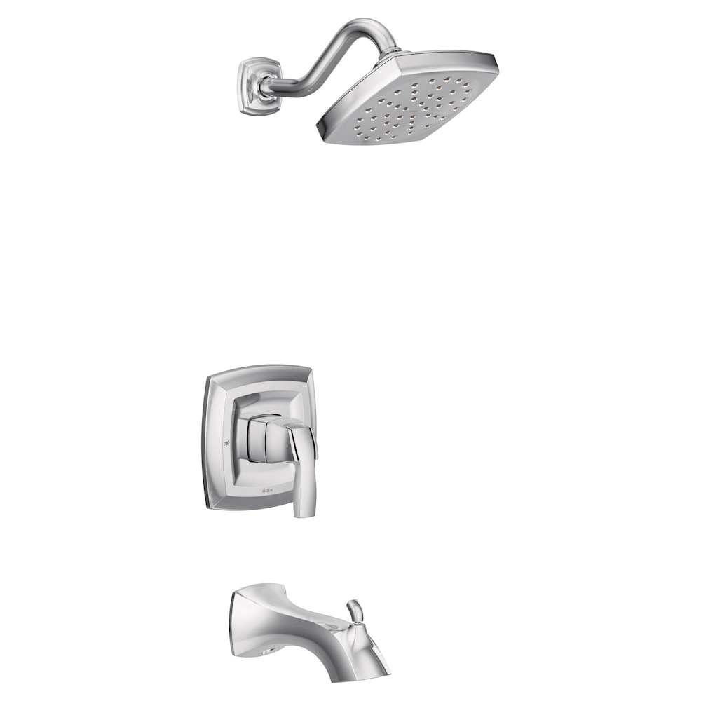 Voss M-CORE 3-Series 1-Handle Eco-Performance Bathtub Shower Faucet Trim with Rain Shower Head in Chrome (Valve Not Included)