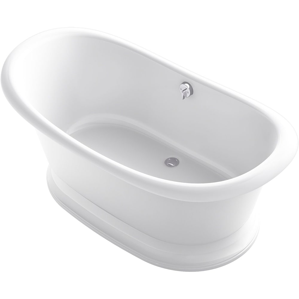 Artifacts 66-inch x 33-inch freestanding bath with White exterior